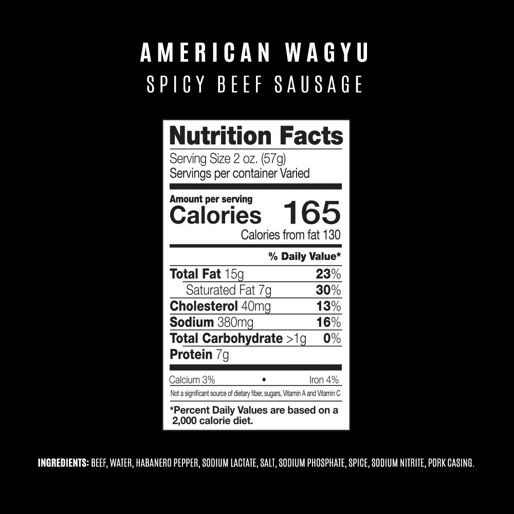 Wagyu Smoked Spicy Beef Sausage - Image 3